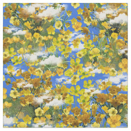 Frühlingsbecher Blume in den Wolken Stoff