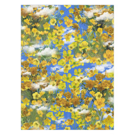 Frühlingsbecher Blume in den Wolken Tischdecke