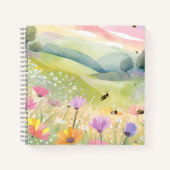 Frühlingsbeere Blume Fields | blumenfarbig Notizblock (Vorderseite)
