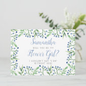 Frühlingsbeeren | Wirst du mein Blumenmädchen sein Einladung (Stehend Vorderseite)