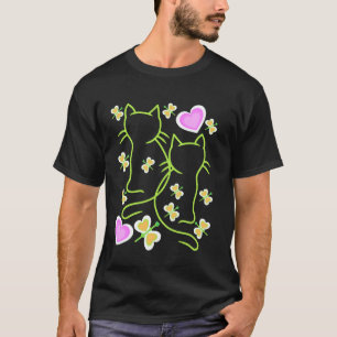Frühlingsbeginn Retro Katzen Katzen Kätzchen Kinde T-Shirt