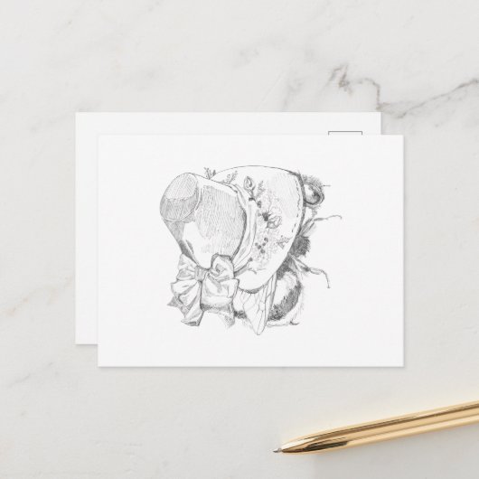 Frühlingsbiene Postkarte (Vorderseite/Rückseite Beispiel)