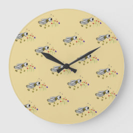 Frühlingsbienen Große Wanduhr