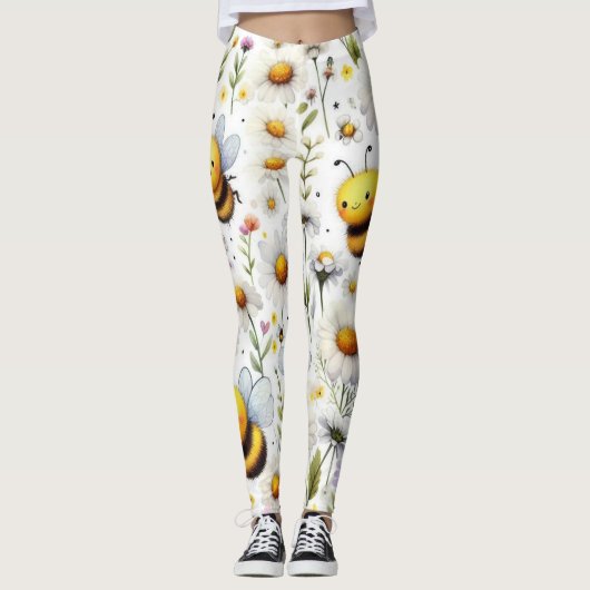 Frühlingsbienen und -diäten leggings (Vorderseite)