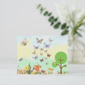 Frühlingsbild Postkarte (Stehend Vorderseite)