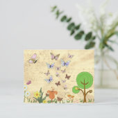 Frühlingsbild Postkarte (Stehend Vorderseite)