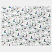 Frühlingsblancet Fleece farbenfrohe Hummingbird Fl (Vorderseite (Horizontal))