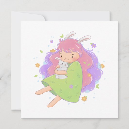 Frühlingsblasen-Illustration Einladung (Vorderseite)