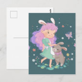 Frühlingsblasen-Illustration Postkarte (Vorne/Hinten)