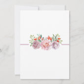 Frühlingsbläserne Rose Hochzeit Einladung (Rückseite)