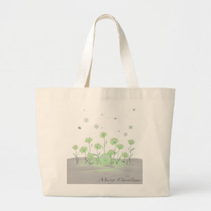 Frühlingsblatt-Harmonie – Minimaler Natur-Tote Jumbo Stoffbeutel