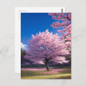 Frühlingsblätter Postkarte (Vorne/Hinten)