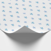 Frühlingsblaue Blumen Geschenkpapier (Ecke)