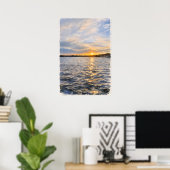 Frühlingsblaue Himmel & Sonnenuntergangs-Glow-Wand Poster (Heimbüro)