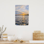 Frühlingsblaue Himmel & Sonnenuntergangs-Glow-Wand Poster (Küche)