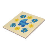 Frühlingsblauer Babytrommel, gelb, blau Fliese (Seite)