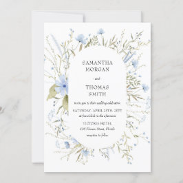 Frühlingsblauer Wildblume Meadow Einladung