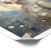 Frühlingsblindlerin mit dunklen Haarkreälen Poster (Ecke)