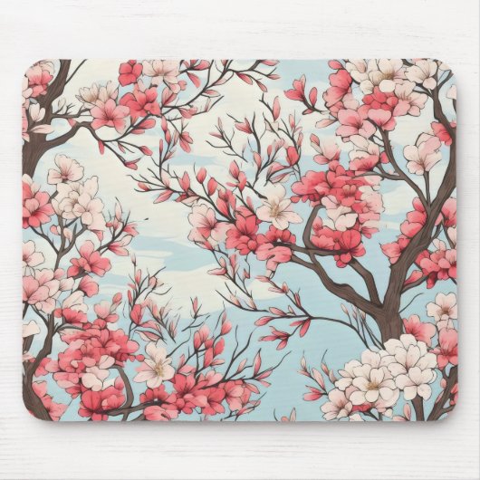 Frühlingsblühende Bäume Blume Mousepad (Vorne)