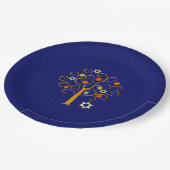 Frühlingsblühende Bäume Pessach Feier Pappteller (Schrägansicht)