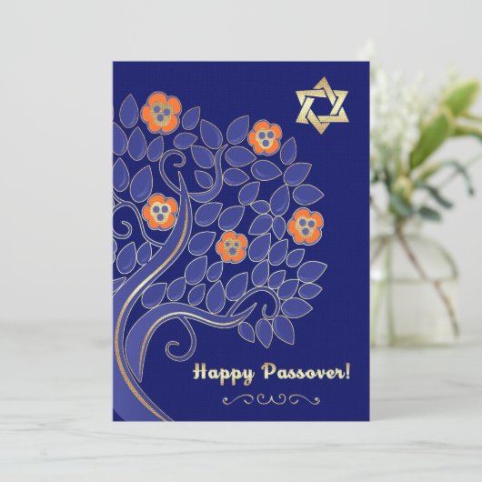 Frühlingsblühende Baumpessler Einladung (Stehend Vorderseite)