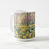 Frühlingsblühende Narzissen Mama  Kaffeetasse (Vorderseite Links)