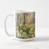 Frühlingsblühende Narzissen Mama  Kaffeetasse (Links)