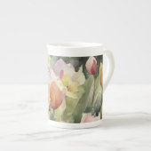 Frühlingsblühende Tulpen Porzellantasse (Vorderseite Rechts)