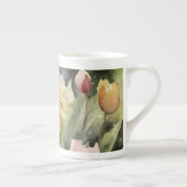 Frühlingsblühende Tulpen Porzellantasse (Rechts)