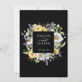 Frühlingsblühende Wildblume Trendy Save The Date (Rückseite)