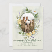 Frühlingsblühende Wildblume Trendy Save The Date (Vorderseite)