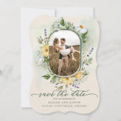 Frühlingsblühende Wildblume Trendy Save The Date (Vorderseite)