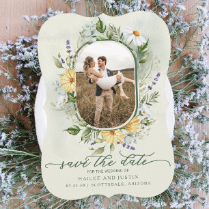 Frühlingsblühende Wildblume Trendy Save The Date