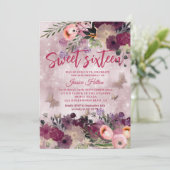 Frühlingsblühgarten 16 . Geburtstag Einladung (Stehend Vorderseite)