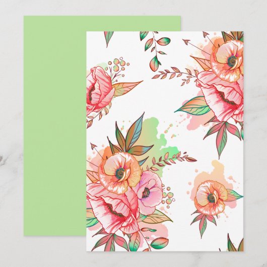 Frühlingsblume Einladung (Vorne/Hinten)