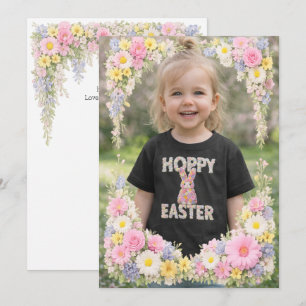 Frühlingsblume Frohe Ostern Personalisiertes Foto Einladung
