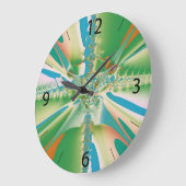 FrühlingsBlume Große Wanduhr (Winkel)