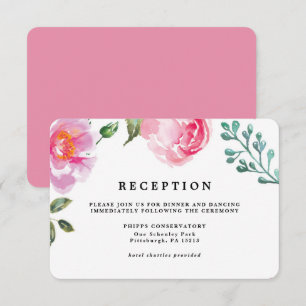 Frühlingsblume Hochzeitsempfangskarte Einladung