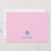 Frühlingsblume Mädchen Geburtstag Foto Einladung (Rückseite)