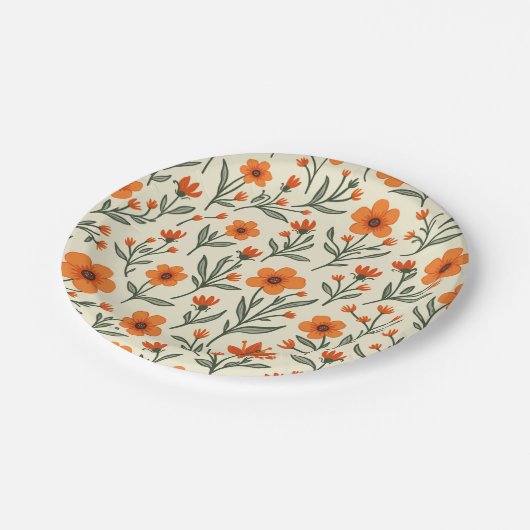 FrühlingsBlume Pappteller (Schrägansicht)