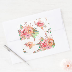 Frühlingsblume Quadratischer Aufkleber