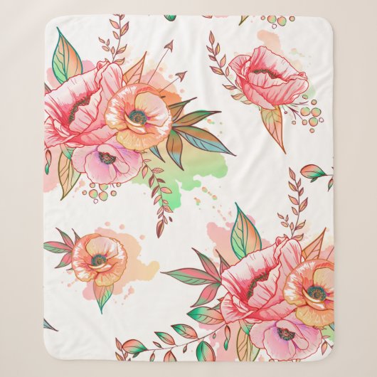 Frühlingsblume Sherpadecke (Vorderseite)
