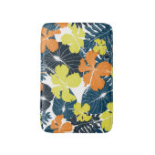 Frühlingsblume: Vintage Blütentextur Badematte (Vorderseite Vertikal)