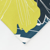 Frühlingsblume: Vintage Blütentextur Fleecedecke (Ecke)
