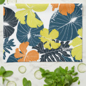 Frühlingsblume: Vintage Blütentextur Geschirrtuch (Gefaltet)