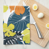 Frühlingsblume: Vintage Blütentextur Geschirrtuch (Viertel Falte)