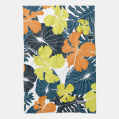 Frühlingsblume: Vintage Blütentextur Geschirrtuch (Vertikal)