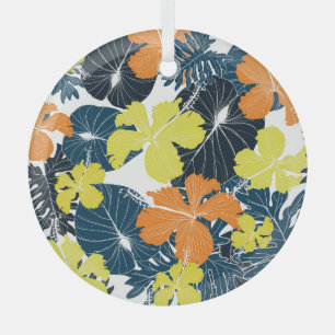 Frühlingsblume: Vintage Blütentextur Ornament Aus Glas