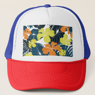Frühlingsblume: Vintage Blütentextur Truckerkappe