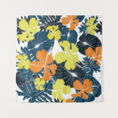Frühlingsblume: Vintage Blütentextur Wandteppich (Vorderseite (Horizontal))